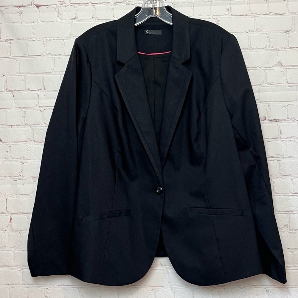 Lane Bryant Black Single Button Blazer